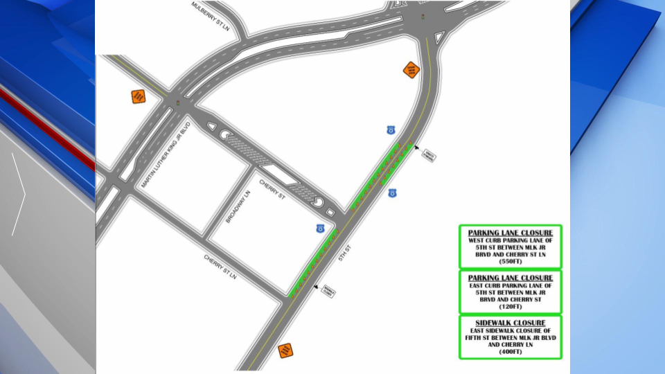 Macon Filming Parking Map Gfx