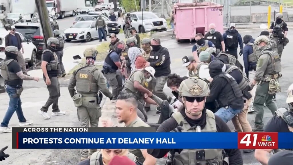 Curfew Imposed As Protests Continue Outside Newark Ice Facility