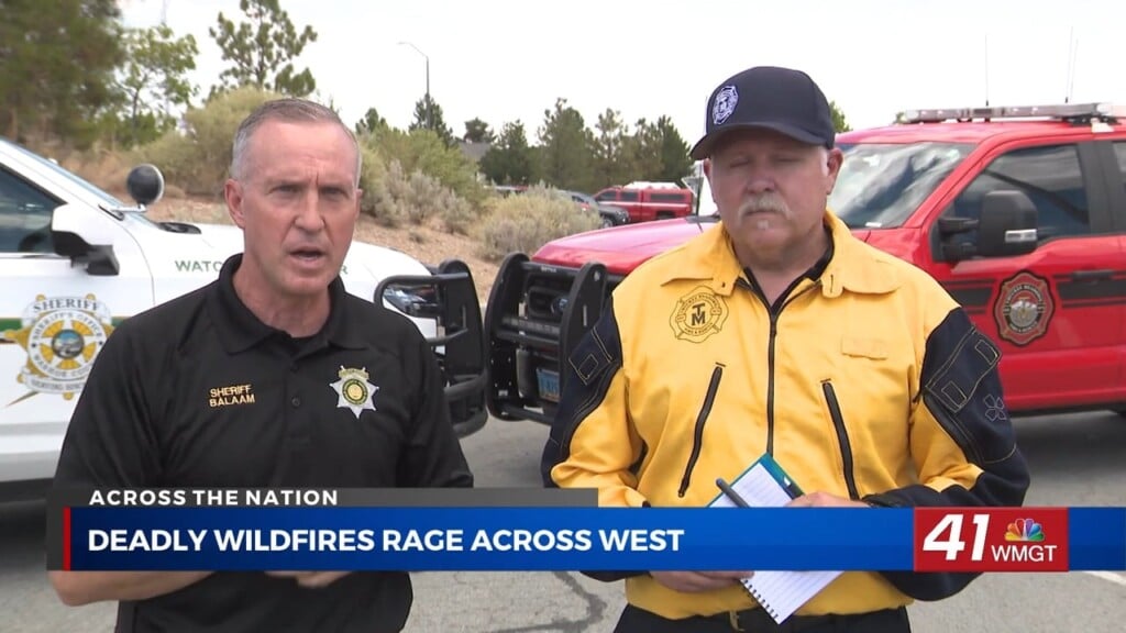 Wildfires Force Evacuations Across Western U.s. As Helicopter Crash Kills Two