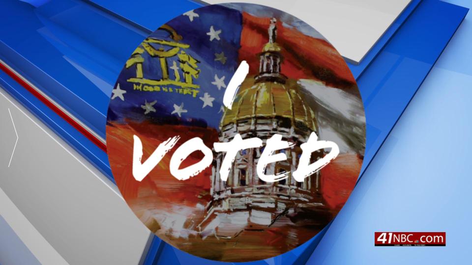 New I Voted Sticker Design For Georgia Elections