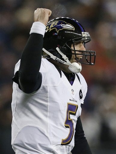 Ravens upset Patriots 28-13 to make Super Bowl