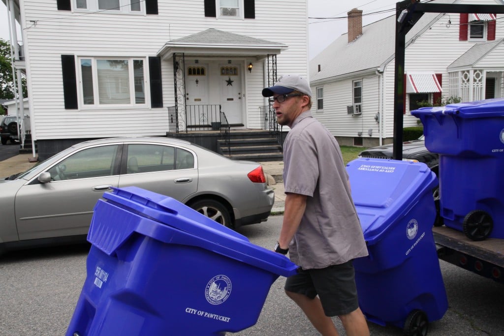Recycling Carts Rolling Into Pawtucket