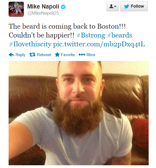 Mike Napoli is returning to the Boston Red Sox