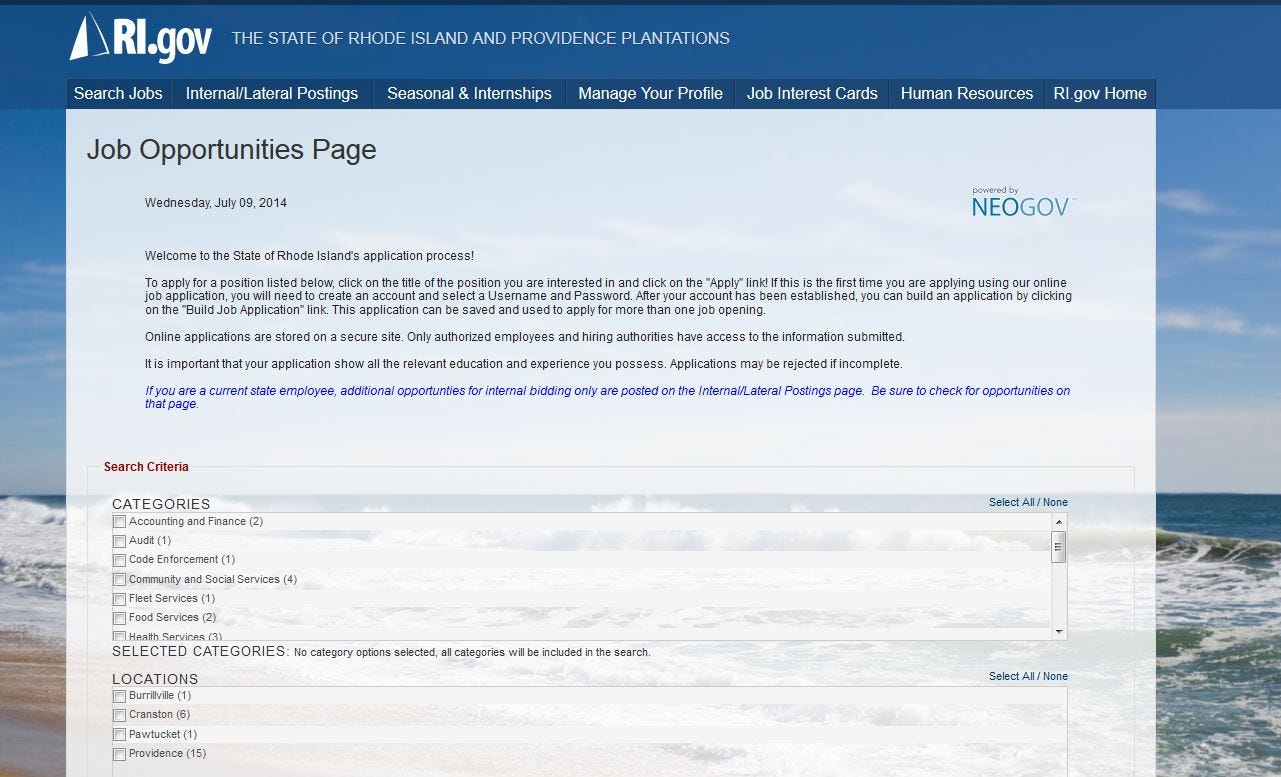 Rhode Island launches new website for state jobs