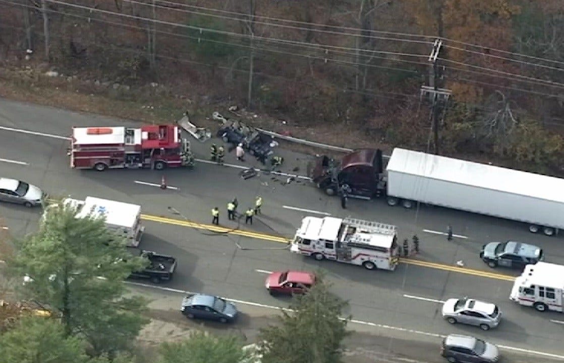 Serious crash closes Route 1 in Wrentham