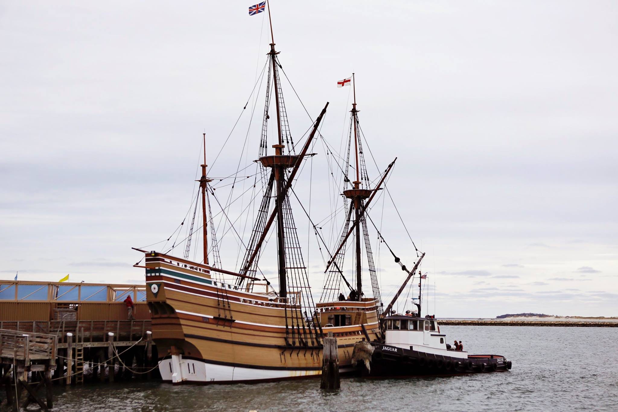 Mayflower II arrives at Mystic Seaport for maintenance