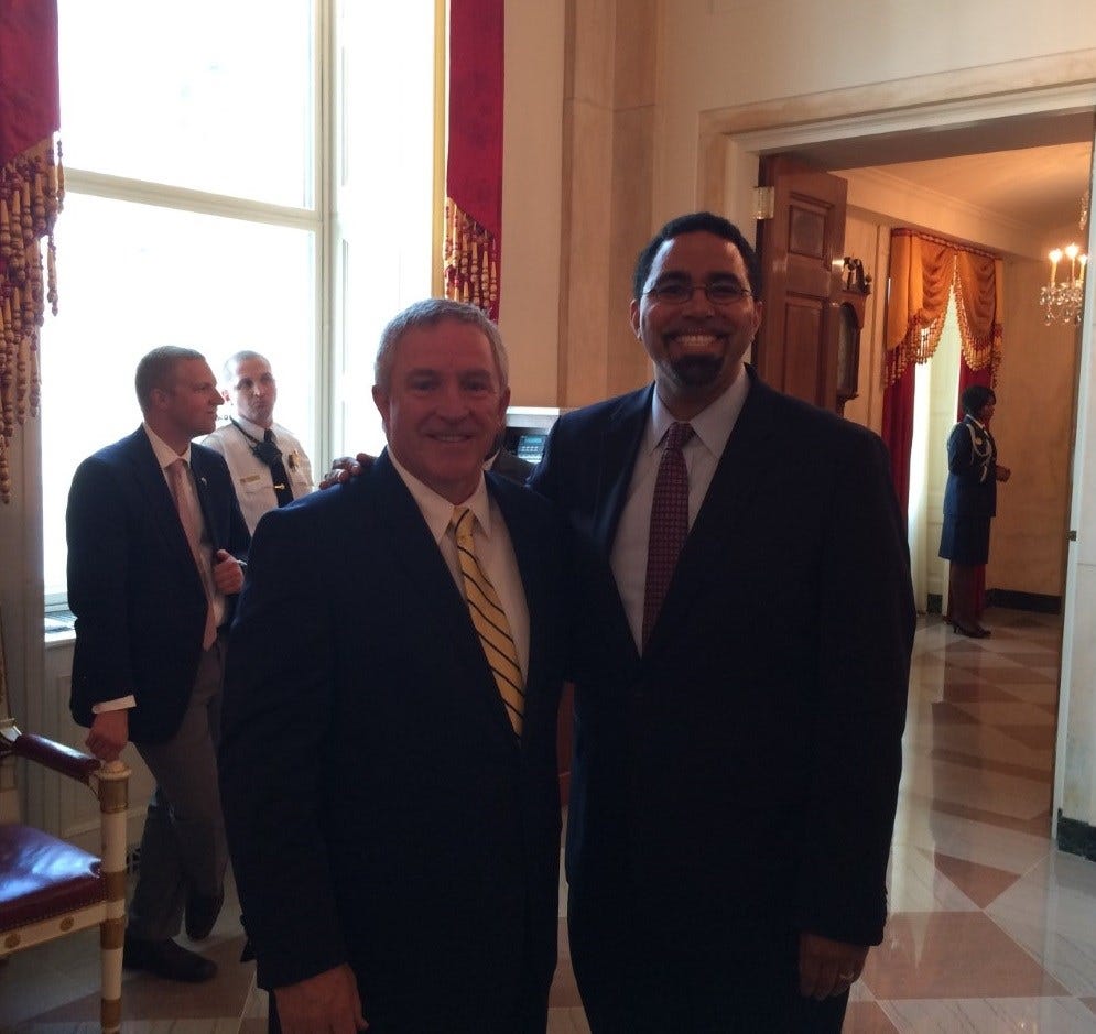 Bishop Hendricken Principal honored by President at White House