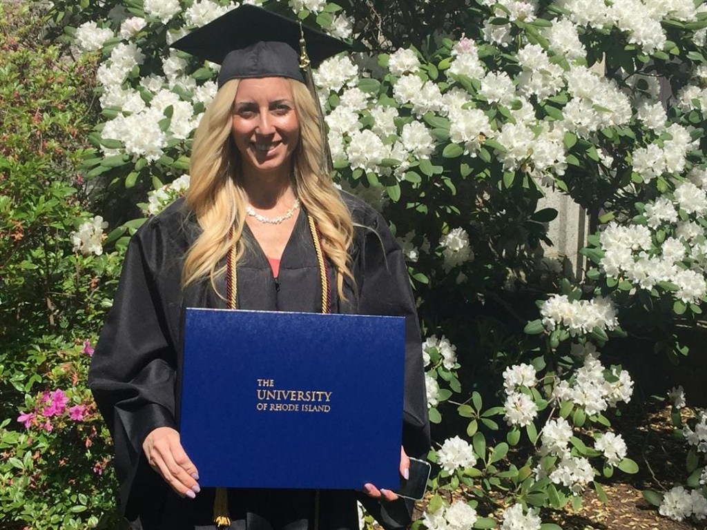 Daughter walks in honor of late father at his URI graduation cer