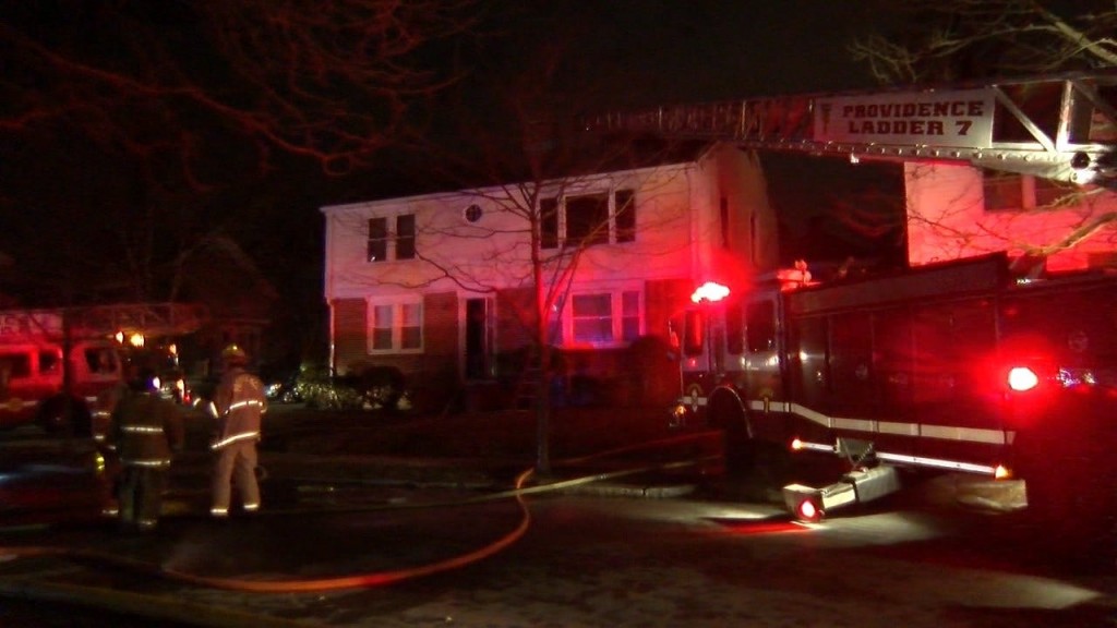 Crews respond to fire on Woodbine Street in Providence