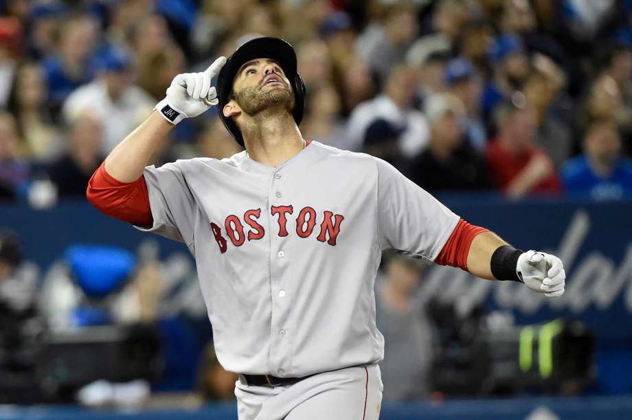 Watch: J.D. Martinez hits first home run in Red Sox uniform