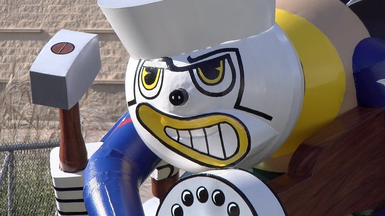 Repainted Seabee Statue Returns Home