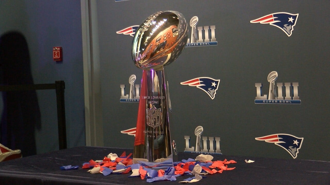 Get your photo with the Super Bowl LIII Trophy