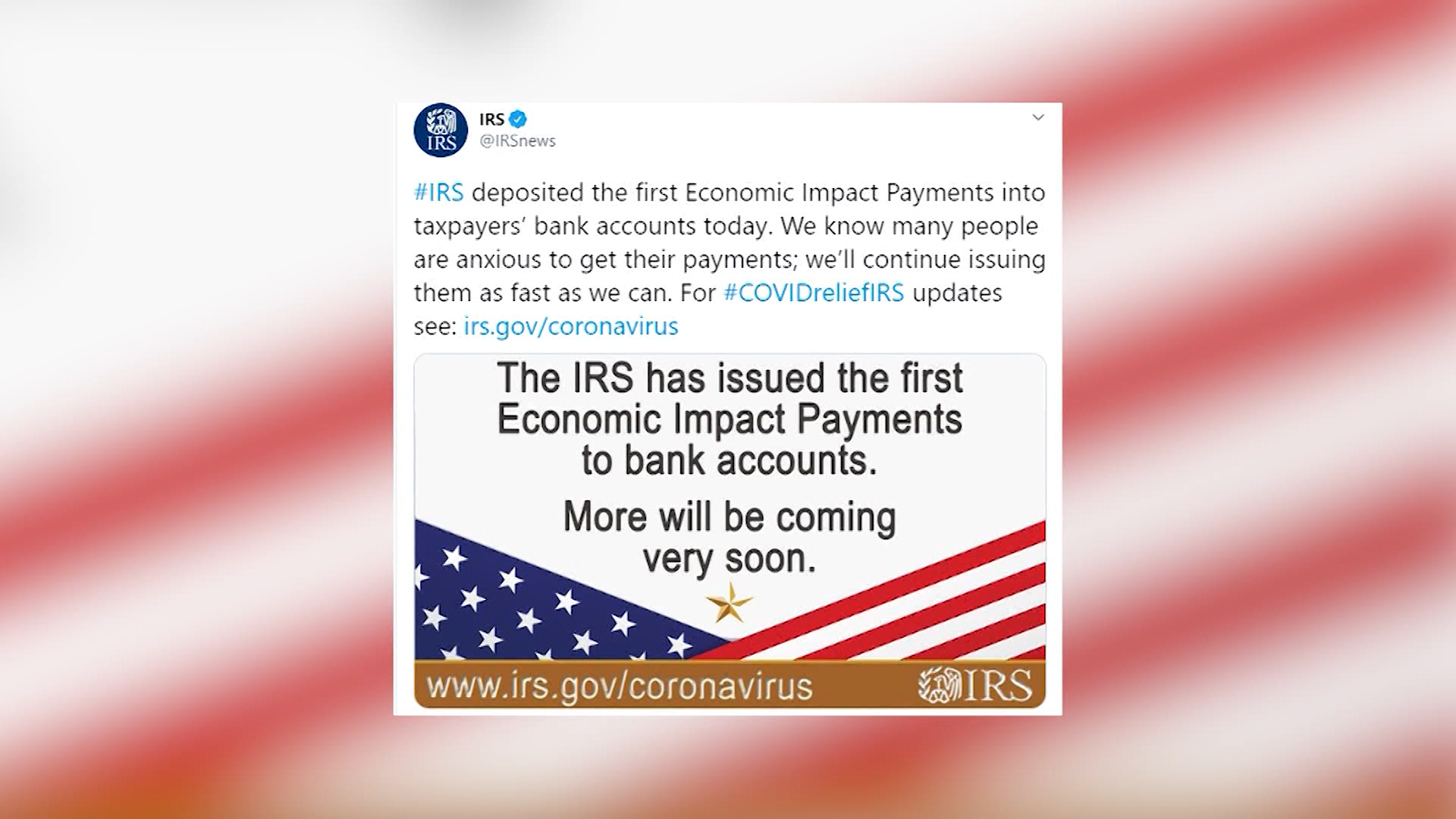 IRS deposits first wave of stimulus checks ABC6