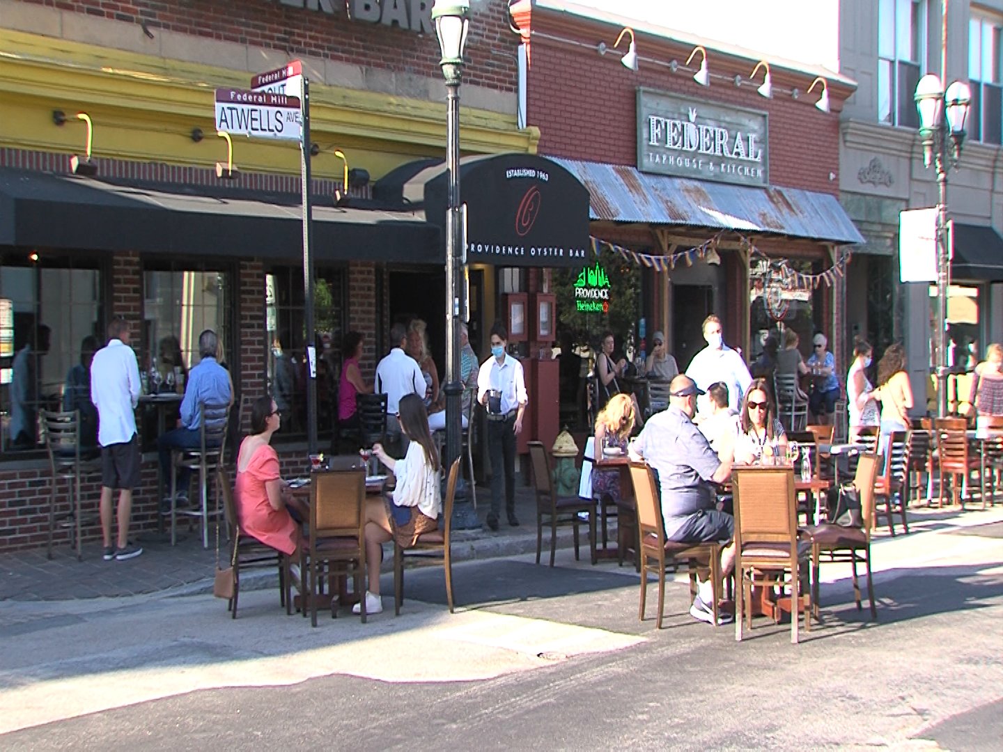 Restaurants spill out into street for first night of Al Fresco dining