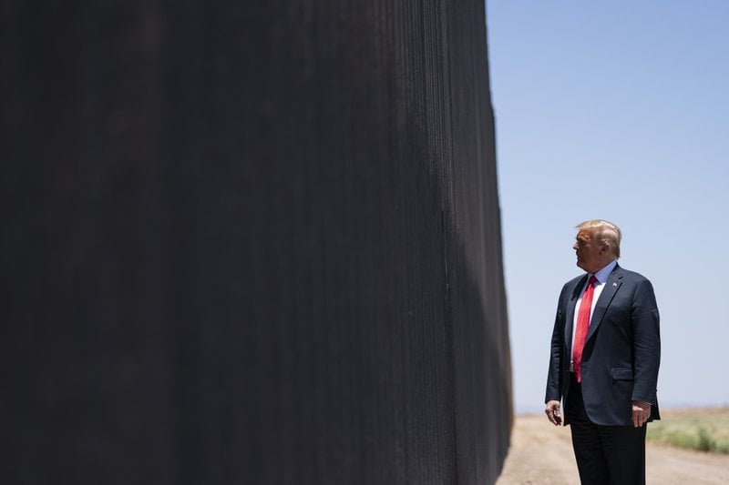 Trump Looking At The Wall