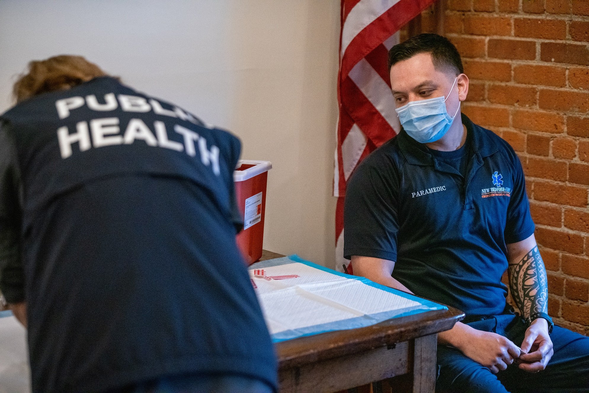 New Bedford first responders receive first dose of Moderna's COVID19