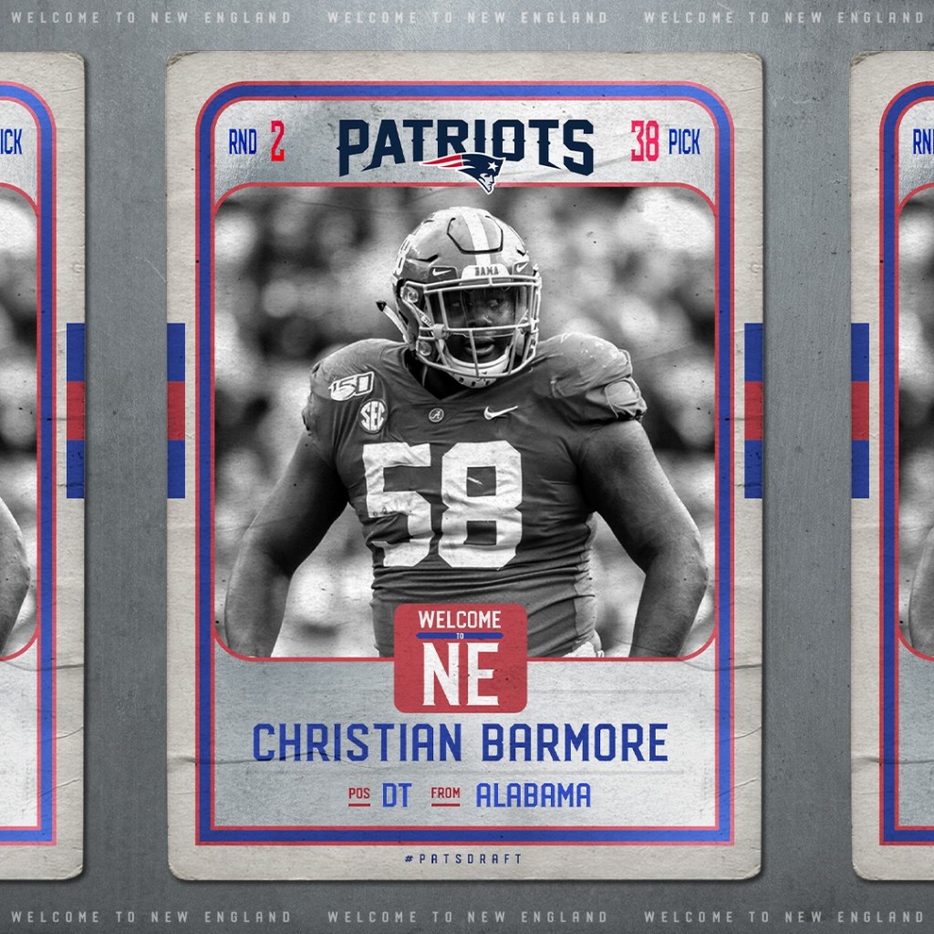 Pats trade up in the second round, take Alabama tackle Christian Barmore