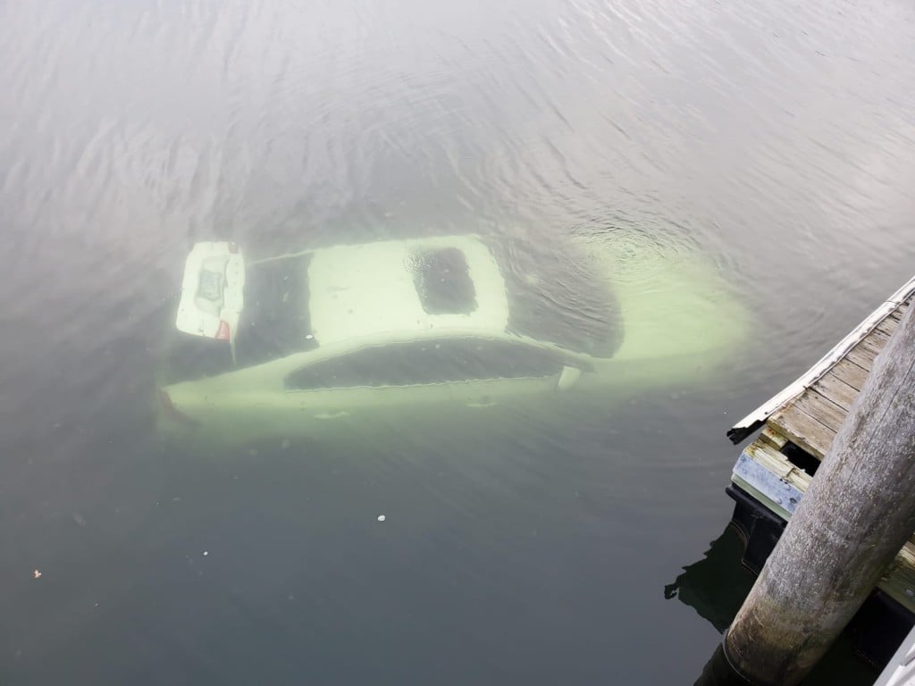 submerged car