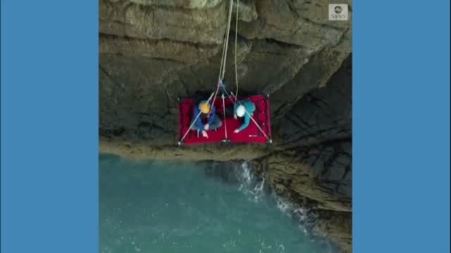 Remote Worker Over Cliff