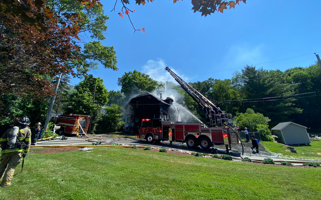 Home deemed total loss after 4alarm fire in Cumberland, extreme heat