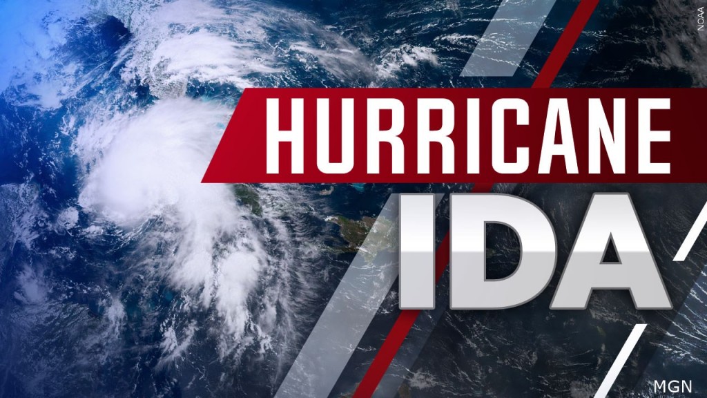 Hurricane Ida made landfall near Port Fourchon, Louisiana at 12:55pm eastern