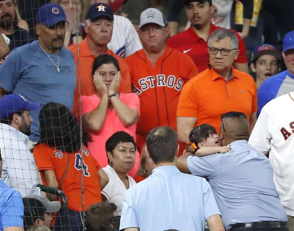 A foul ball that smacked a girl in the stands cracked her skull, lawyer  says