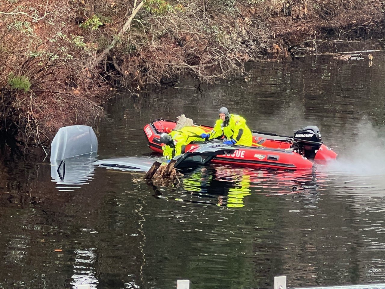 Woman taken to the hospital after driving into river in Coventry ...