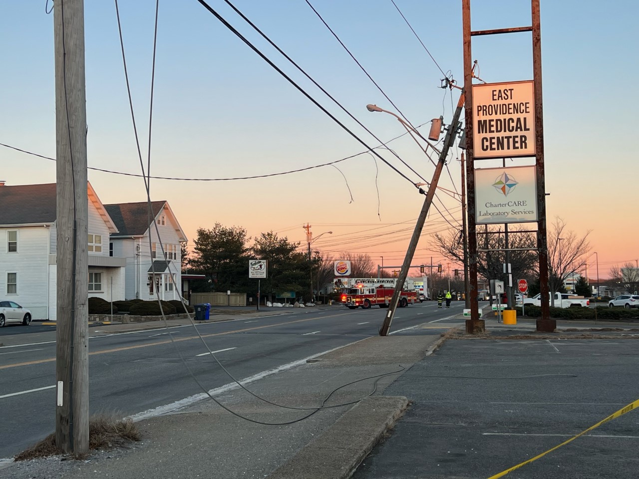 Power outage in East Providence after utility pole struck ABC6