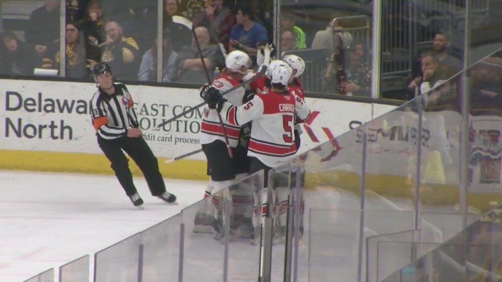 Checkers Break Through In Third Period To Top P Bruins