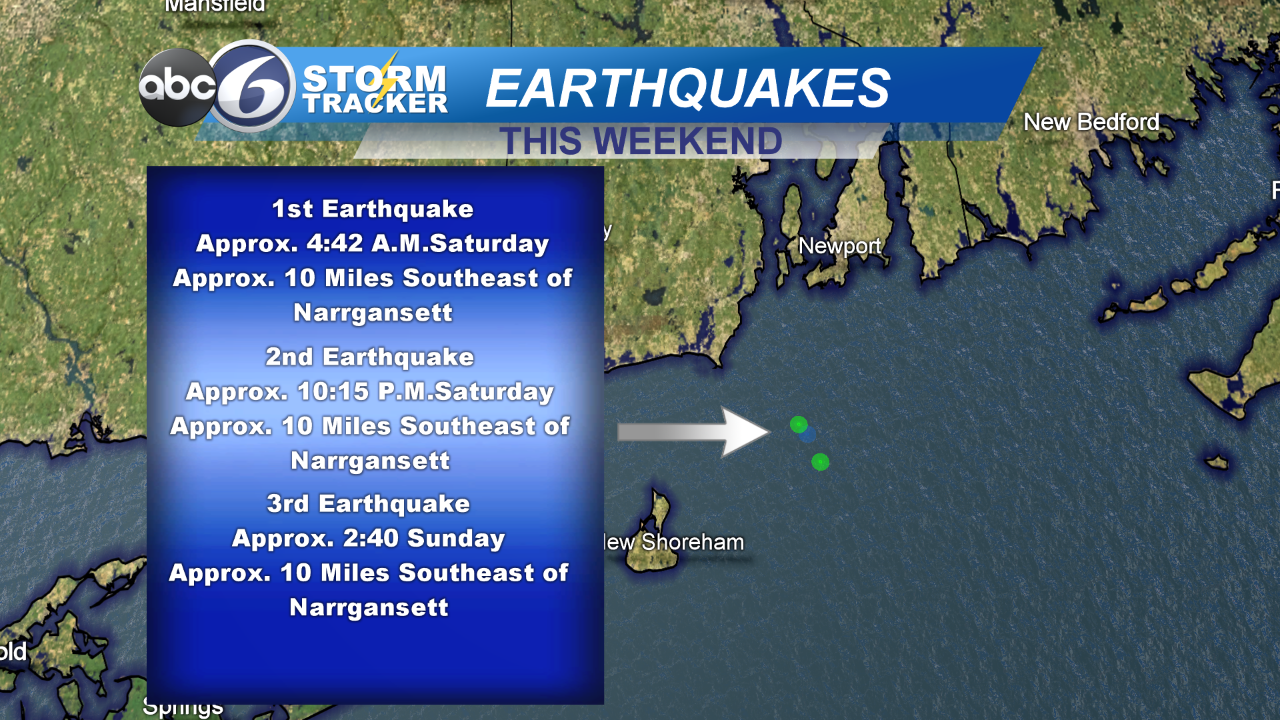 Earthquakes rattle Rhode Island coast this weekend ABC6