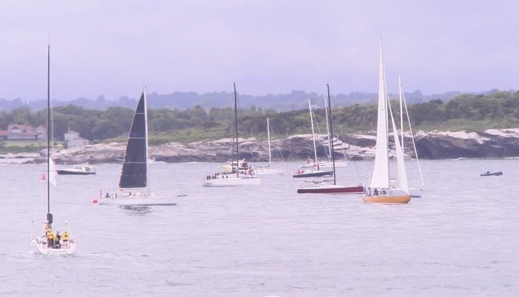 Sailors depart Newport for 635 mile trek to Bermuda ABC6