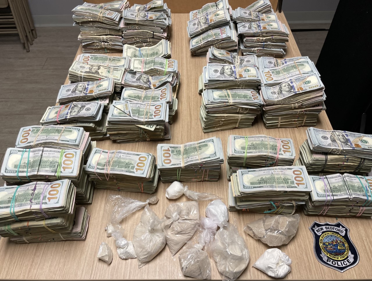 New Bedford police recover nearly .3M in cash, largest seizure in department history