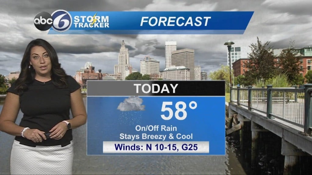 Scattered Rain And Breezy Conditions Continue Today