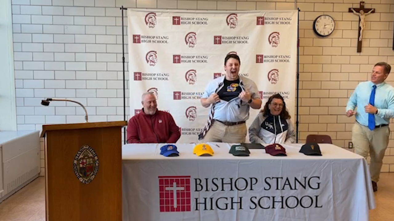 Bishop Stang Shot Putter Jacob Cookinham Commits To Kansas | ABC6