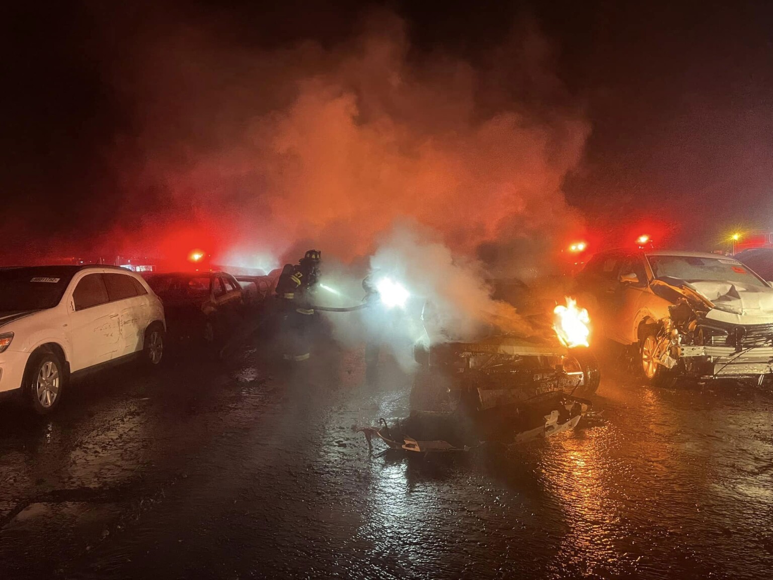 30 vehicles damaged by fire at Freetown Copart Auto Auction ABC6