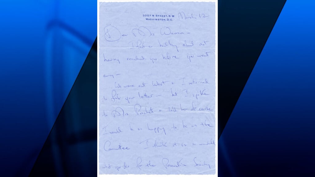 Letter from Jacqueline Kennedy to Newport Preservation society