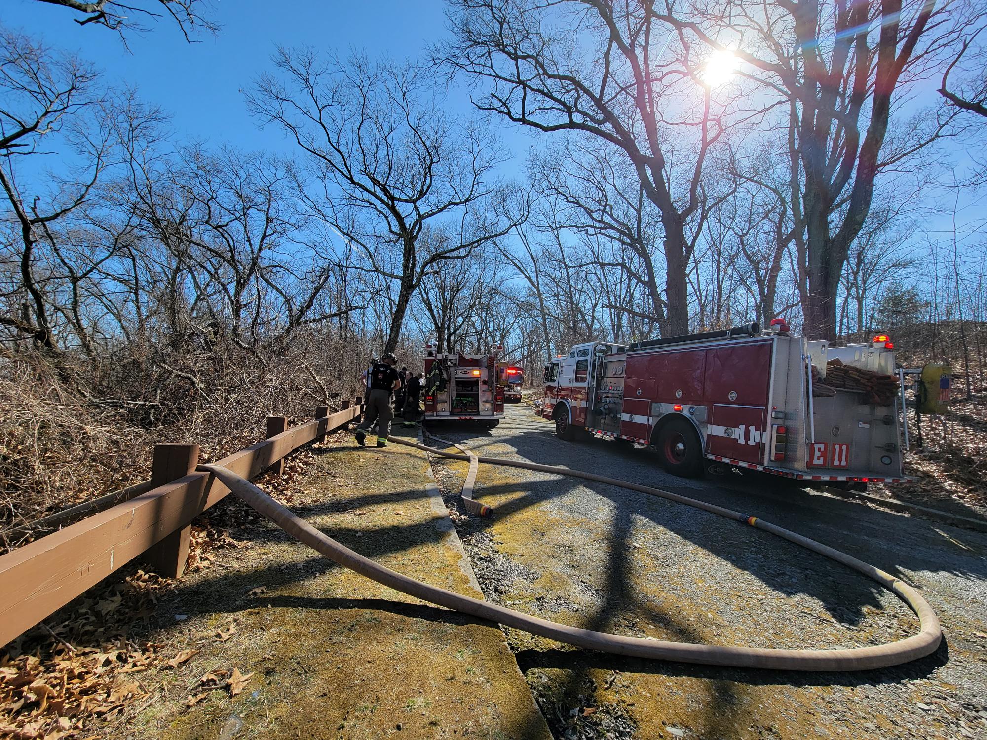 Providence Firefighters Battle Brush Fire At Neutaconkanut Park | ABC6