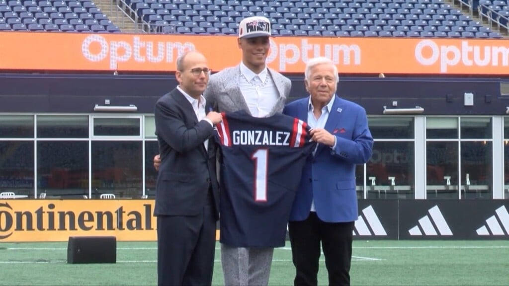 Patriots Welcome First Round Pick Christian Gonzalez To Foxboro