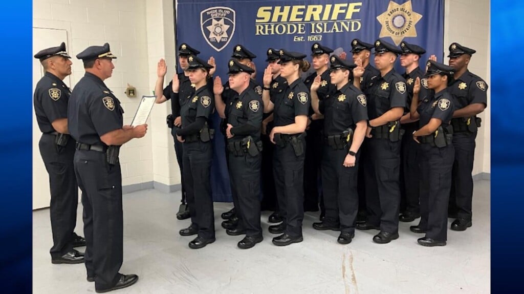 2023 graduates sworn in at the Rhode Island Sheriffs Training Academy