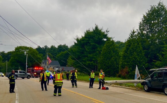 Route-140 Closed In Wrentham After Car Crashes Into Pole | ABC6