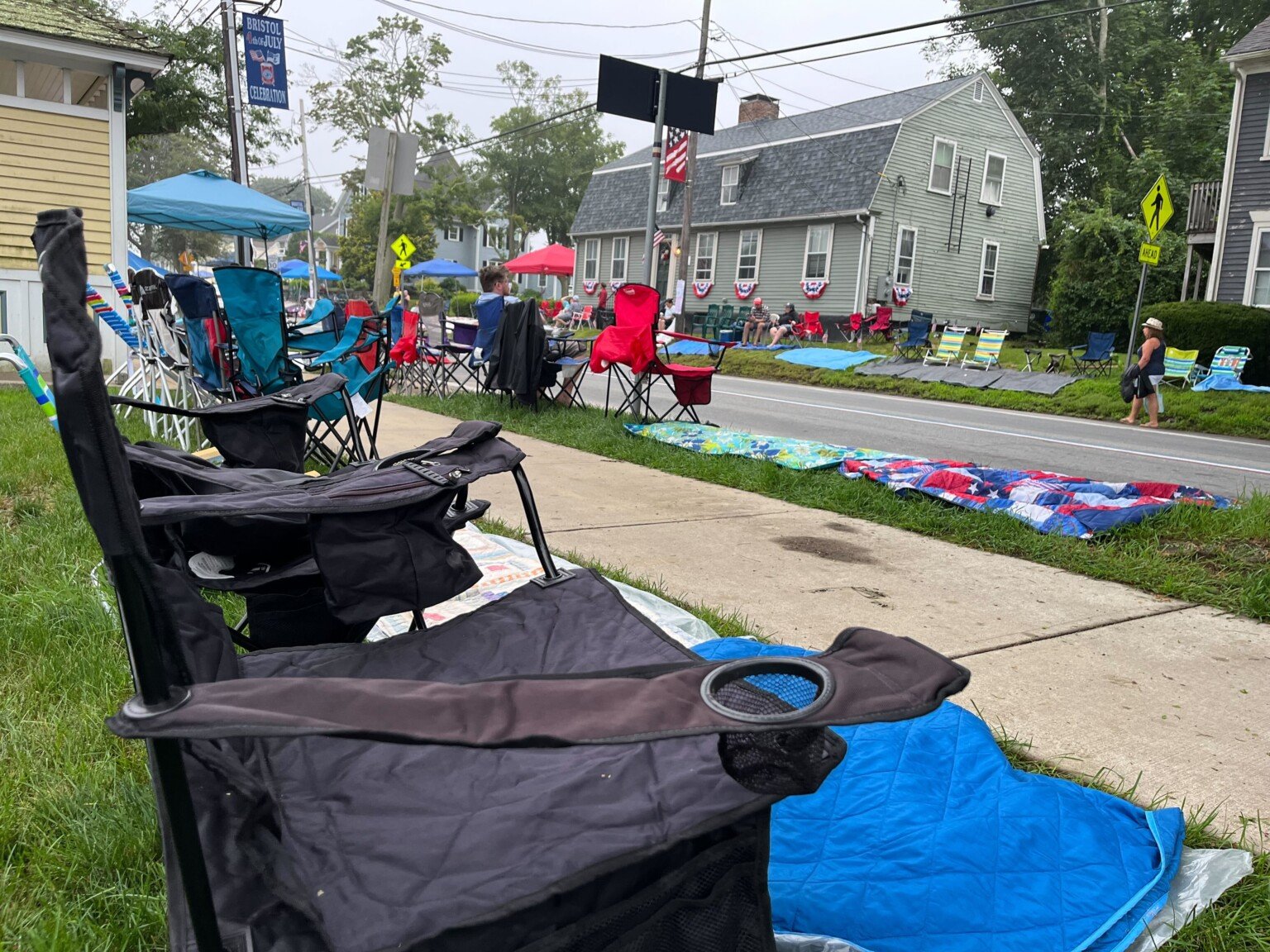 Earlyrisers set up along the Bristol Fourth of July parade route ABC6