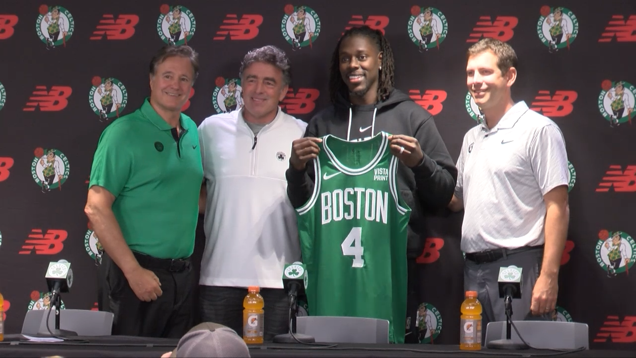 Celtics Officially Introduce AllStar Guard Jrue Holiday Wednesday ABC6