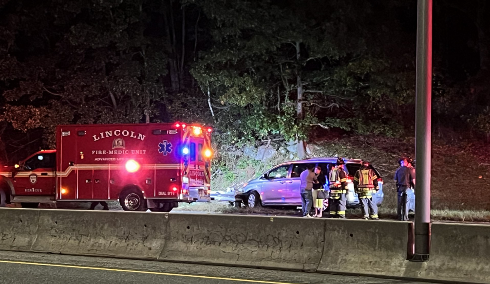 Car Crashes Into Guard Rail On Route 146 In Lincoln 