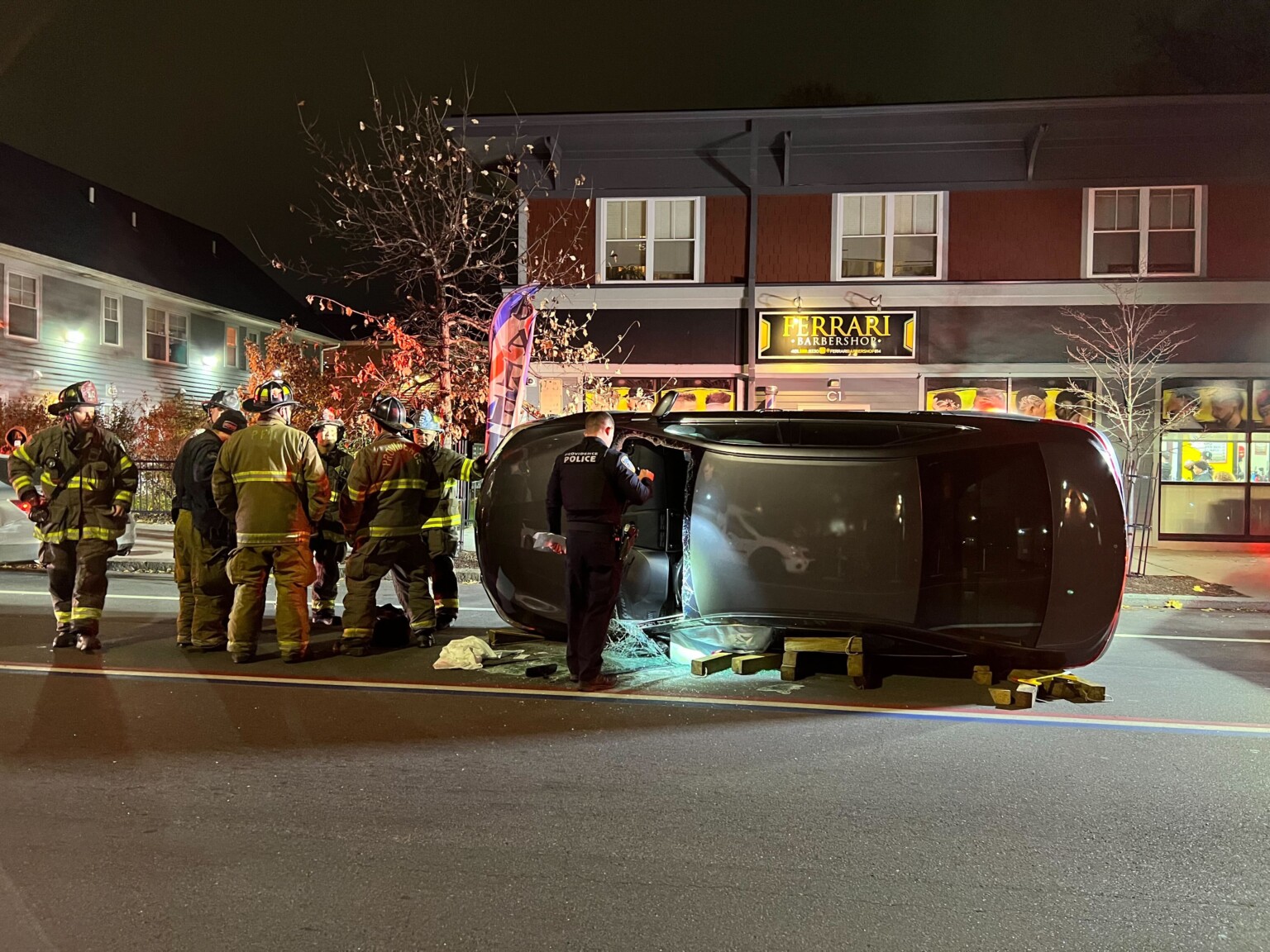 Car rolls over on Broad Street in Providence ABC6
