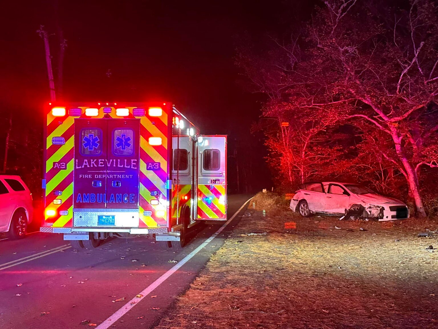 Early morning crash near Lakeville cranberry bogs sends driver to