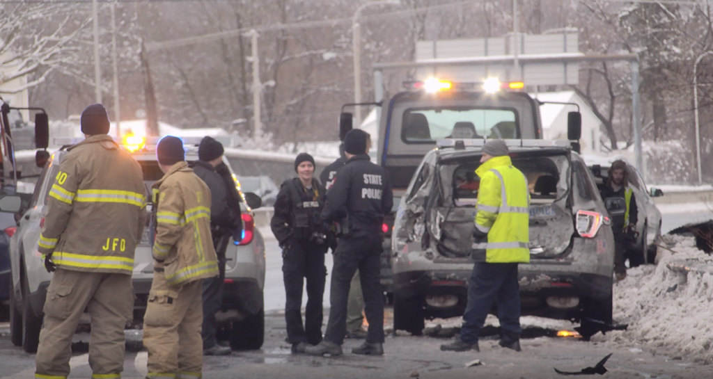 Police Cruiser Hit