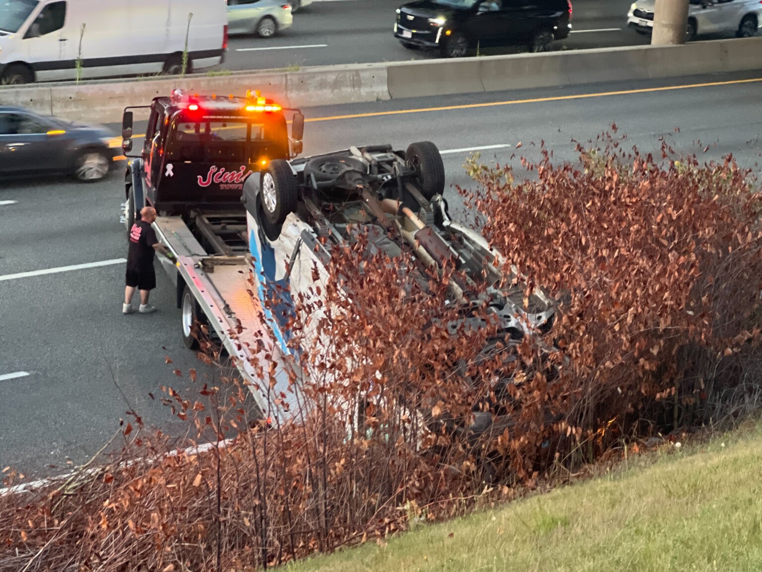 Ambulance Flips On I 95 ABC6 ambulance-flips-on-i-95-abc6