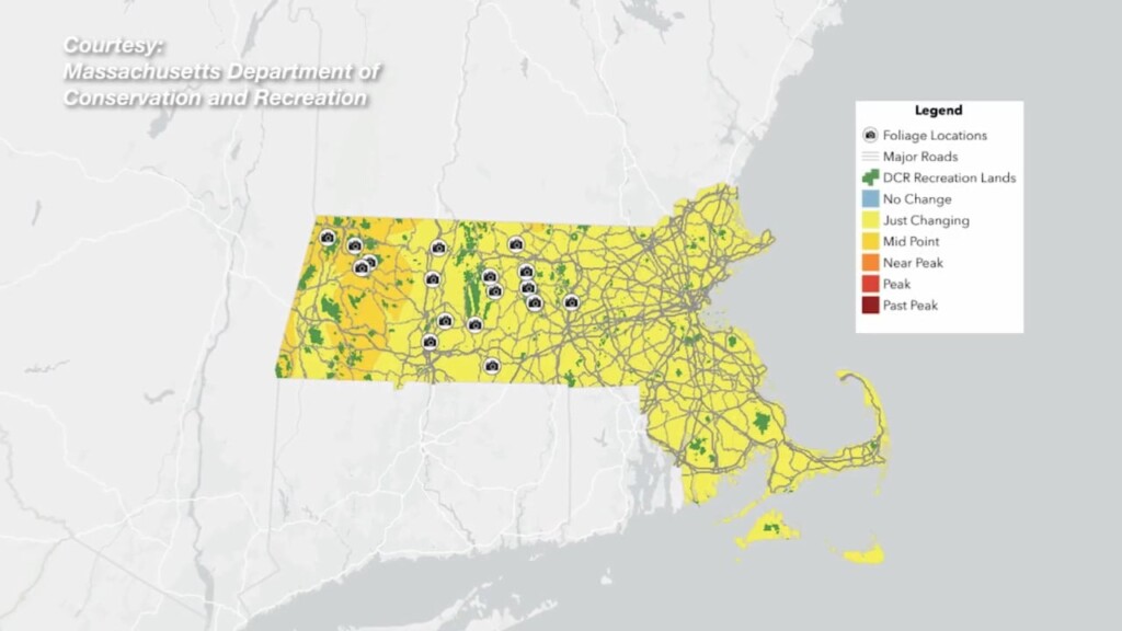 Massachusetts Foliage Map