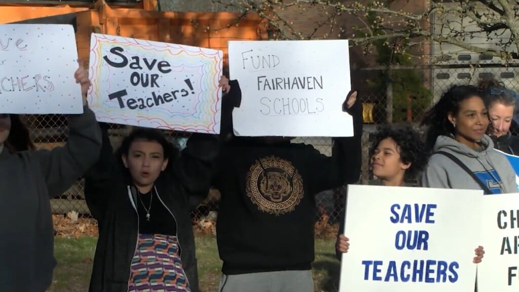 Fairhaven Students, Parents Rally Against Proposed Teacher Cuts
