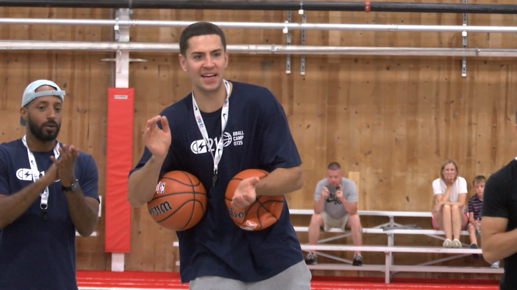 Cole Swider Hosts Basketball Camp Back Home In Rhode Island